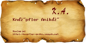 Knöpfler Anikó névjegykártya